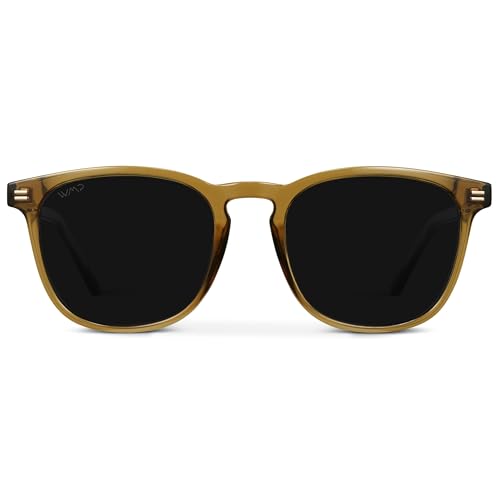 WearMe Pro Lunettes WMP - Lunettes de soleil polarisées modernes, carrées et arrondies pour homme (verres vert cristal/triple noir) – vue 2