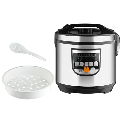 Quxxuol 炊飯器 電気圧力鍋 オートクッカー 業務用保温ジャー 電気なべ 鍋 自動調理器 5L大容量 保温機能 急速調理 シンプルで便利 お手入れ簡単 家庭用 商業用 (シルバー)
