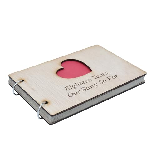 Álbum de recortes Pirantin 18 años: Nuestra historia hasta ahora, tamaño A5, con tapas de madera barnizada miniatura 2