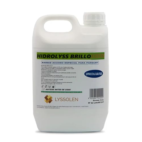 LYSSOLEN   Barniz al Agua Reparador de Parquet y Madera   Acabado Mate Incoloro 1L   Abrillantador Protector de Alta Resistencia   Especial para Renovación de Suelos de Madera Interior y Exterior
