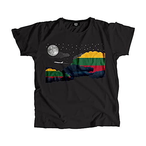 T-shirt Lituanie Night Clouds pour homme et femme en coton