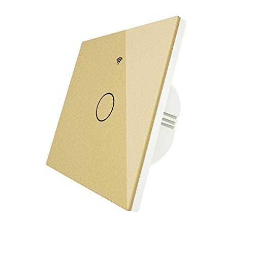 VALOJUSHAWireless Smart Touch Switch for Alexa Google Home App smart Life/Tuya Control (Gold)