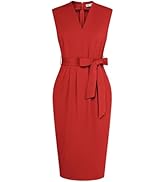 GRACE KARIN Women's Business Dresses Sleeveless V Neck Bodycon Sheath Dress Zipper Up Office Work...