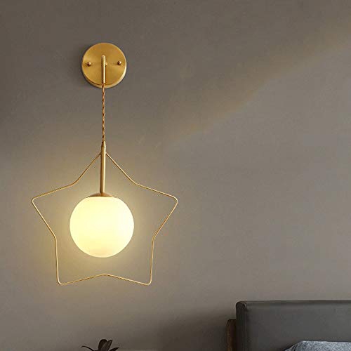 Applique murale moderne en laiton d'intérieur pour chambre
