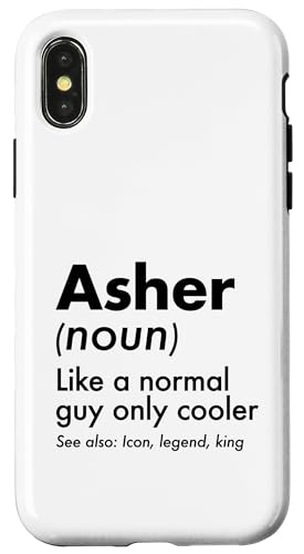 Asher Like A Normal Guy Only Cooler Legend King �t�@�[�X�g�l�[�� �X�}�z�P�[�X iPhone X/XS �p