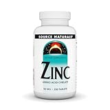 Source Naturals Zinc, Amino Acid Chelate - Dietary Supplement - 250 Tablets