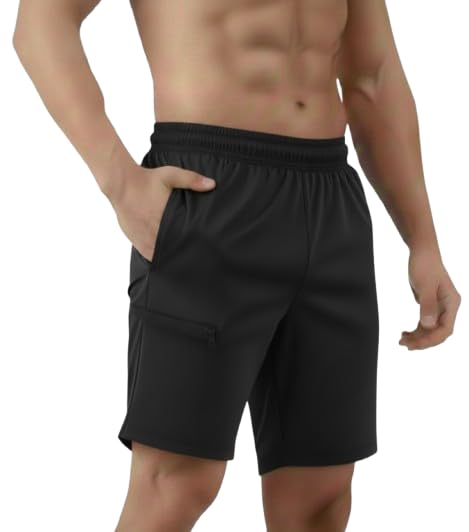 Image of BULLAR Premium Polyester Training Shorts Combo, Gym wear, Running, Sports,Workout Dryfit, Quick Dry Shorts with Drawstring