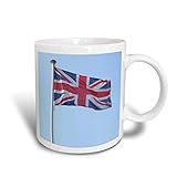 Kapazität: 330 ml N\\A Union Jack Up Flag auf Pole Mug, Keramik