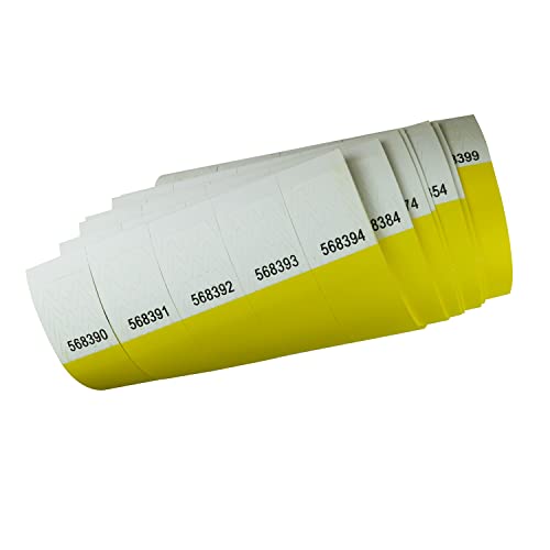Bracelets de sécurité COSCO 098734 à numérotation séquentielle jaune - 3