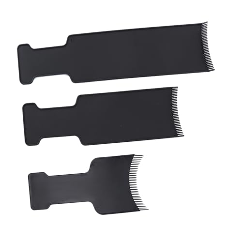 MAJORMENCH Pettine Per Colorazione Dei Chioma 3 Pezzi Spazzola Piatta, Facile Da Pulire e Risparmio Economico, Adatto a Parrucchieri e Uso Casalingo, Nero