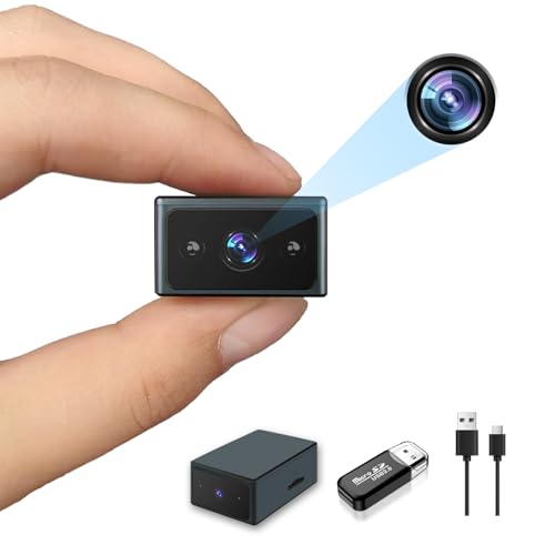 FSQTDQ Pequeña cámara de Seguridad, Alta definición 1080p, detección de Movimiento de visión...