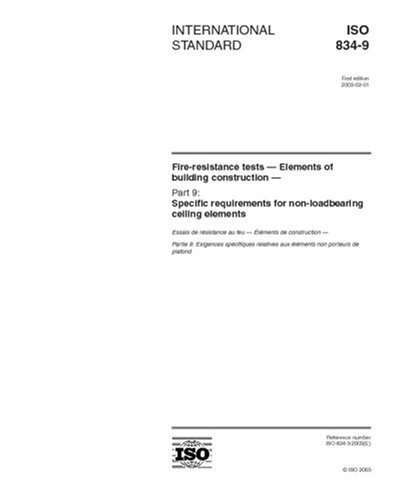ISO 834-9:2003, Fire-resistance tests - Elements of building ...