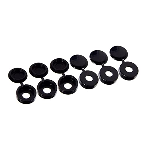 50 piezas Tapa Negra para Tornillos de Llanta de Auto para Bicicleta Decorativa Protección miniatura 4