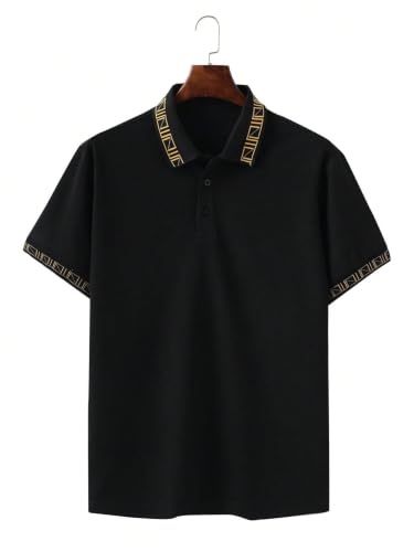 Image of GRECIILOOKS Tshirt for Man | Polycotton Regular Fit Half Sleeve Mens Tshirt | Polo Casual T Shirt for Man | Perfect for Golf, Travel & Outdoor Casual Look