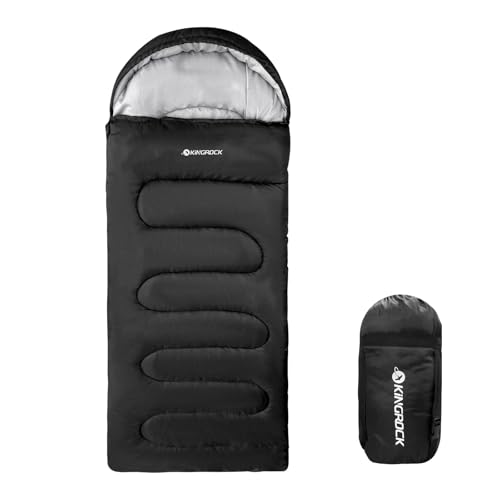 KINGROCK Bolsa de Dormir para Adultos Ligera Impermeable para Clima Frío con Bolsa de Compresión miniatura 2