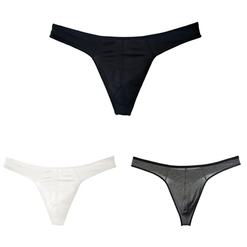 SOOMOOD Men's Cotton Thong Sports T-back Sexy Classic 3 Pack