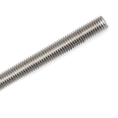 Stepper Screw M6 Metric Thread Screw Rod 6mm Diameter Through Wire Stud 304 Stainless Steel Full Thread Screw Teeth Strip Screw Bolt Tapped Block(100mm (2Pcs))