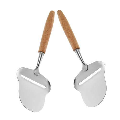 Beatifufu 2 Ralladores De Queso Para Cocinar De Acero Inoxidable Con Mango De Madera