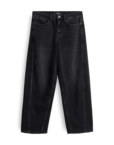 someday Damen Barrel | CELLMA Barrel Jeans aus nachhaltigem BCI Cottonmix Mid Rise Raven Black, 42