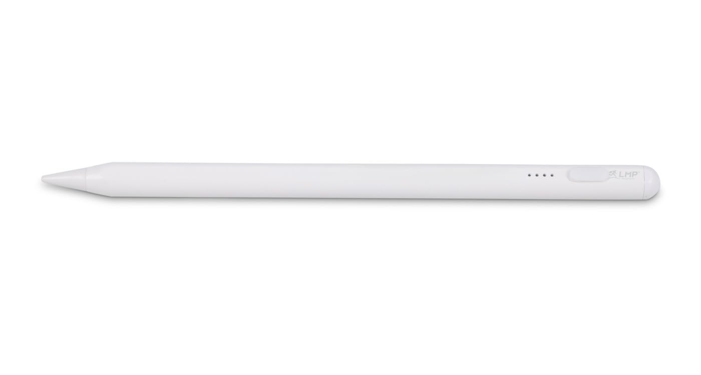 LMP DigiPen compatibile con iPad - Palm Rejection, Sensibilità Tilt, Magnetico, Senza Bluetooth, 14h Autonomia, Led Batteria, 2 Punte di Ricambio, Cavo USB-C Incluso – Bianco