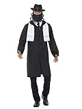 Incluye Disfraz de rabino, negro, con chaqueta, pañuelo, sombrero y barba