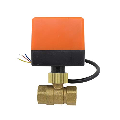 Valvula motorizada 2 vias electrovalvula motorizada 220v normalmente cerrado 1/2 3/4 1 1-1/4 1-1/2 2 pulgada (1/2 pulgada DN15)