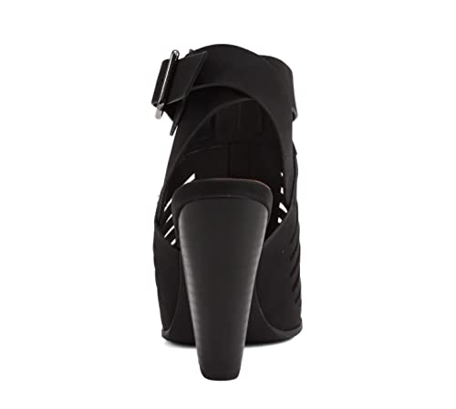 Mayo ~ Gladiator Cutout Stacked Chunky High-Heeled Dress Sandals with Adjustable Ankle Strap2