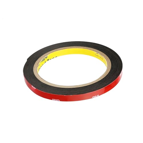 Image of Double Sided Heavy Duty Mounting Tape,Made of 3M Tape, Very High Bond Foam Tape,Waterproof and High Temperature Resistant Tape for Indoor Outdoor, Car, Home, Kictch and Office(Black, 1 /4in*15.6ft)