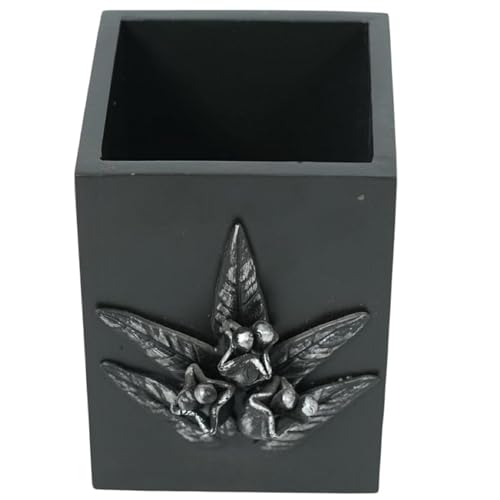 Image of Decorative Embossed Design Pencil and Pen Stand | Desk Organizer for Stationery Storage | Suitable for Office Desk, Study Table, Home and Workspace Use (Design 2)