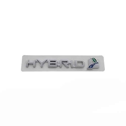 3D Premium Hybrid Eco Leaf car Rear Nameplate Emblem Badge Sticker (s-Chrome)