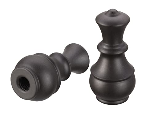 Image of Aspen Creative 24040-32, Solid Steel Finial for Lamp Shade, Steel in Oil Rubbed Bronze Finish, 1-1 /2 inch Height, 2 Pack