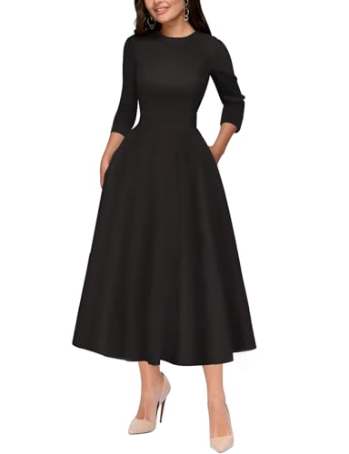 Image of Simple Flavor Women's Vintage Dress Sleeveless O-Neck Party Cocktail Dress
