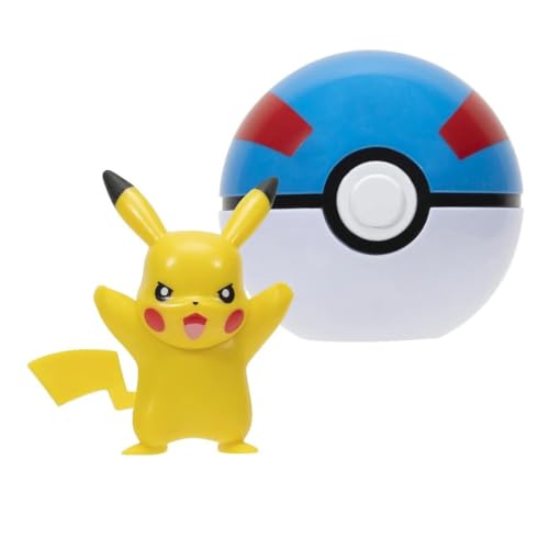 Pokémon PKW2660 Clip'n'Go Poké Ball Pikachu & Guter Pikachu Officiel