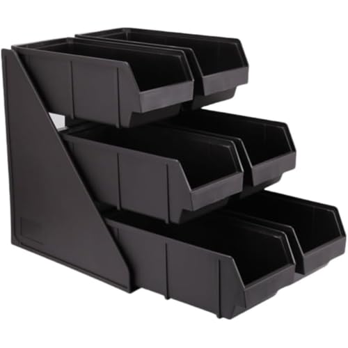 Anfiodas オーガナイザー 業務用 カトラリー収納ケース 4グリッド 卓上用品トレー 飲食店向け 箸 スプーン フォーク ナイフ 小物収納可能 レストラン カフェ ホテル 旅館 (6つのグリッド)