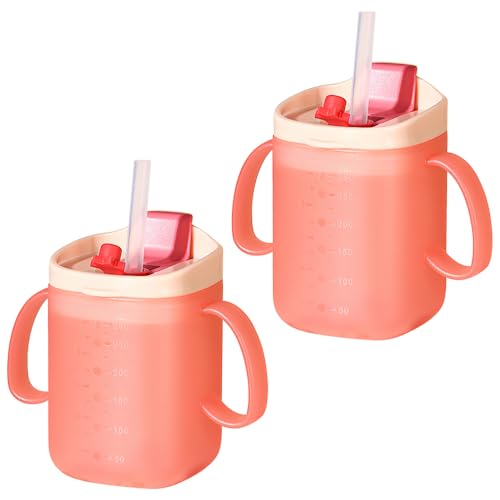 Dhqkqg 280ml Non-Spill Sippy Cup with Handles