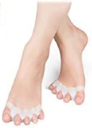 Toe Separators,Gel Toe Separator Toe Straightener Toe Stretchers Used for Relaxing Toes Bunion Relief Hammer Toe Overlapping Toes for Women and Men Hallux Valgus Corrector (white)