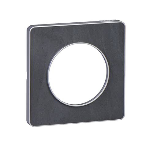 Schneider Electric - Odace Touch, plaque Ardoise avec liseré Alu 1 poste - S530802V