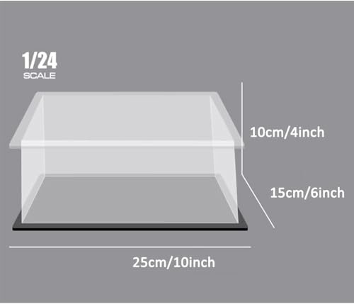 Image of Acrylic Display Case for Collectibles | Dustproof Transparent Showcase Box for Action Figures, Miniatures & Models | Countertop Cube with Protective Film ((10x6x4 inch;25x15x10 cm))