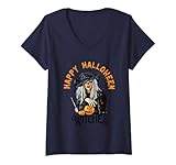 Photo Gallery donna felice halloween streghe spettrale strega zucca maglietta con collo a v Photo Gallery donna felice halloween streghe spettrale strega zucca maglietta con collo a v