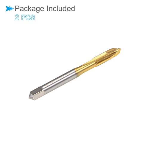 Miniatura 7 de Cocud Espiral Punto Machos, Métrico M6 X 0.75 Rosca, Titanio Recubierto Alta Velocidad Acero 6542 Tornillo Fresado Roscar Macho - Aplicaciones: Para Roscado Perforadora Máquina , 2uds