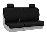 Coverking Custom Fit Front 60/40 Bench Seat Cover for Select Pontiac Bonneville Models - Polycotton Drill (Black)