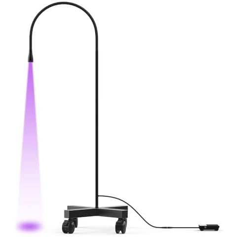 UNOISETION Light for Lash Extensions, Lash Light for Lash Artist, Nail Artist, Lash Lamp, Dark Black Cover