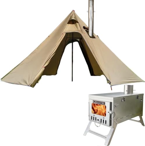 Carpa tipi portátil para camping invierno 1-4 personas