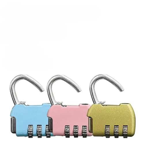 Cadenas à code 3 chiffres rose mini serrure à combinaison pour bagage de voyage - 5