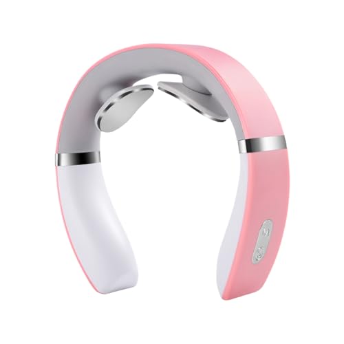 Masajeador Térmico Para Cuello - Masajeadores Para Cuello y Espalda con Vibración,Vibración Recargable con Calor y 10 Modos para Masaje de Tejido Profundo, del Estrés y Cuidado Facial, Uso en Casa y V