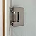 NovaNectar Brass Glass Door Hinge,90 Degree Heavy Duty Short Back Plate Hinges, Shower Door Hardware Replacement for 5/16