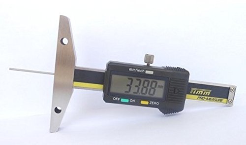1162-150 Thin Rod Digital Depth Gauge, Metal Casing, Measuring Range: 0-150mm, Resolution: 0.01mm, Thin Rod(Φ): 2, Limit Error: ±0.03mm