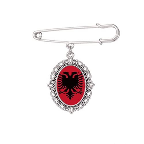 Broche drapeau Albanie Union Européenne clips de qualité pour robe