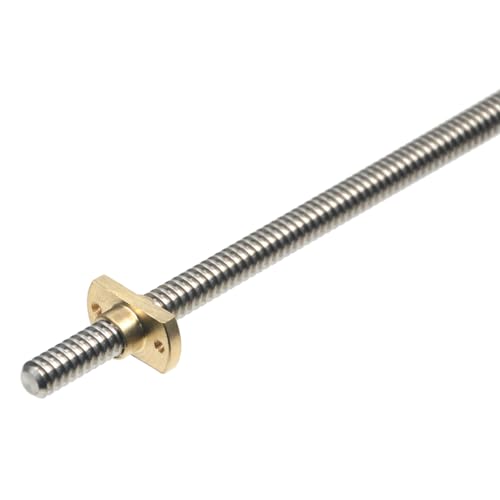ReliaBot 365mm T8 Tr8x2 Z Axis Lead Screw with Brass Nut Z-axis Upgrade Kit 2mm Lead for Ender 3 V2/Ender 3 V2 Neo/Ender 3 Pro/Ender 3/Ender 3 Neo/Voxelab 3D Printer