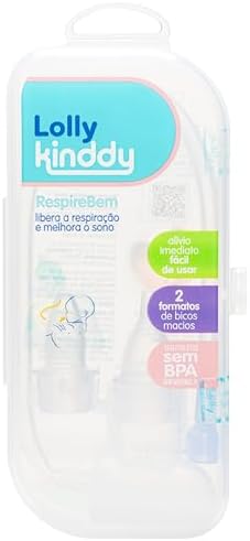 Lolly Respire Bem - Aspirador Nasal Por Sucção - 2 Formatos De Bicos Macios Sem Cor